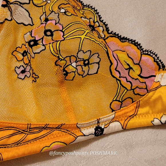 SAUVAGE X FENTY sold out! Mod Poppy embroidered balconette sheer luxury bra top - Picture 14 of 17